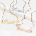 Sterling Silver Script Name Necklace Z137631