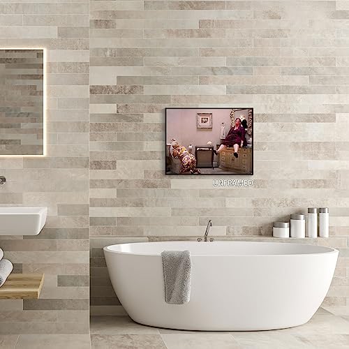 Black White Bathroom Canvas Wall Art Prints 12x16in Unframed J4599
