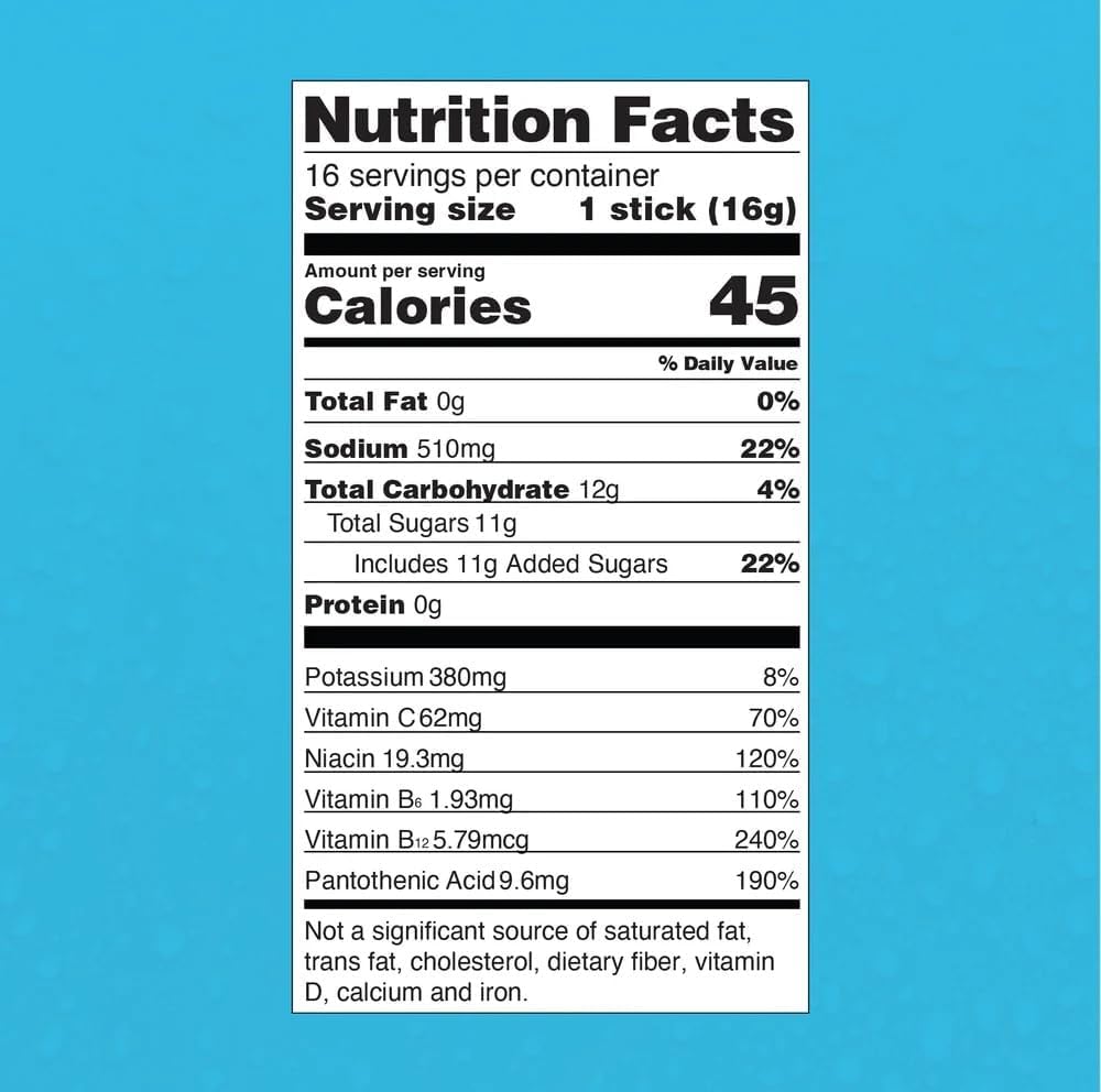 16 Servings Hydration Powder Packets Electrolyte Drink Mix U5625