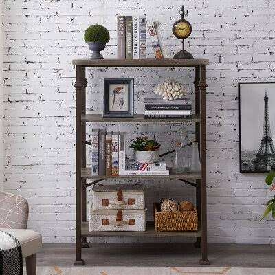 Iron Etagere Bookcase 4 Shelves M3391