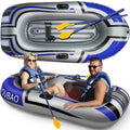 2 Person 74 inch Inflatable Fishing Boat with 2 Oars and Pump I474321