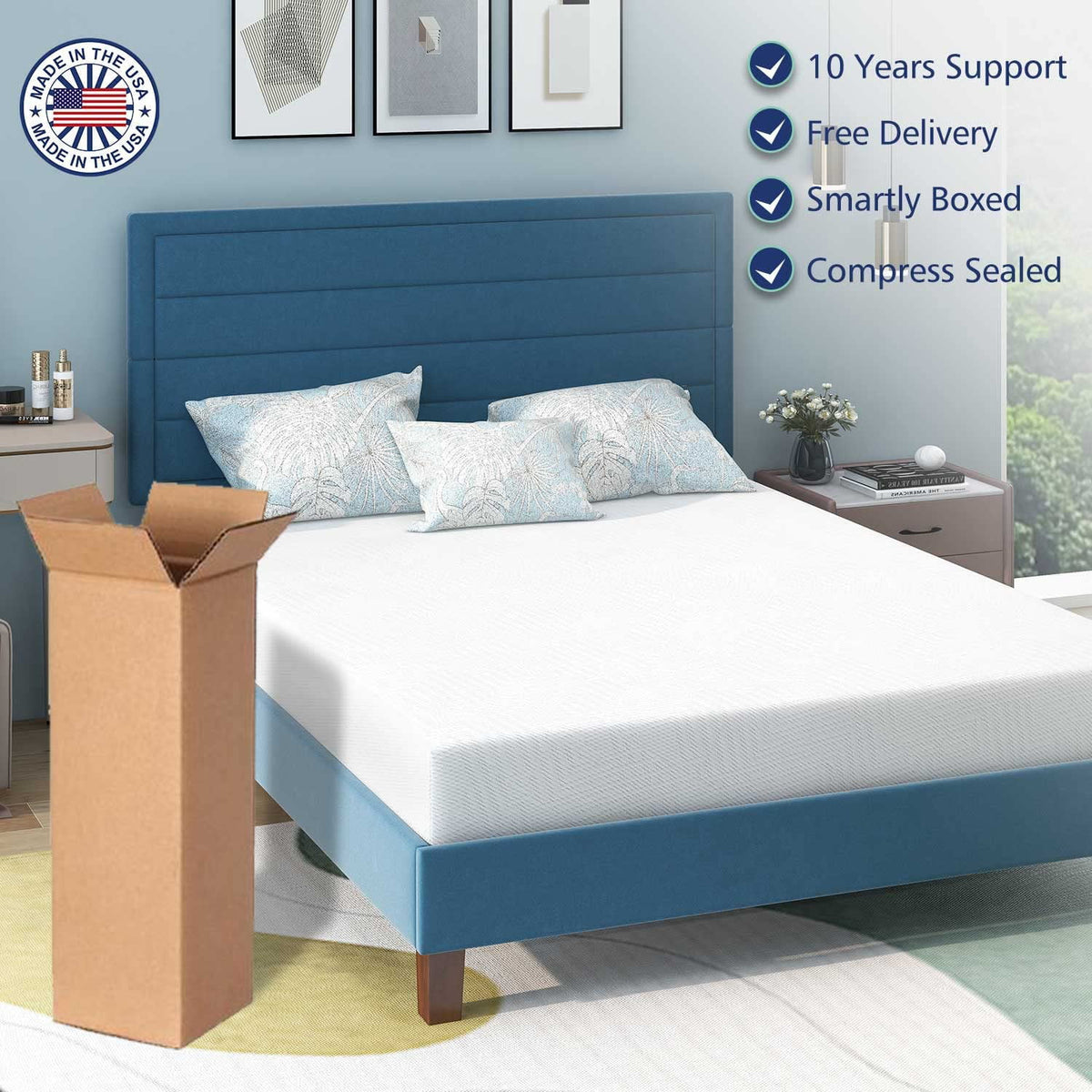 6" Full Memory Foam Medium-Firm Mattress in a Box Y739992