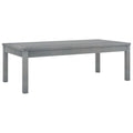 Gray Wooden Coffee Table with Slatted Tabletop D34433