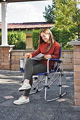 Portable Outdoor Rocking Folding Chair with Side Table H926