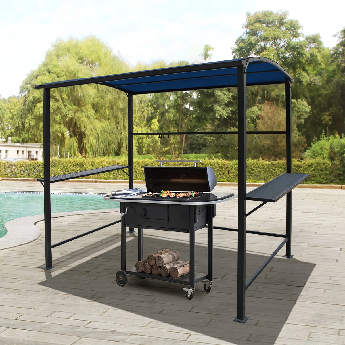 8FT x 4.6FT Outdoor Grill Gazebo E736447