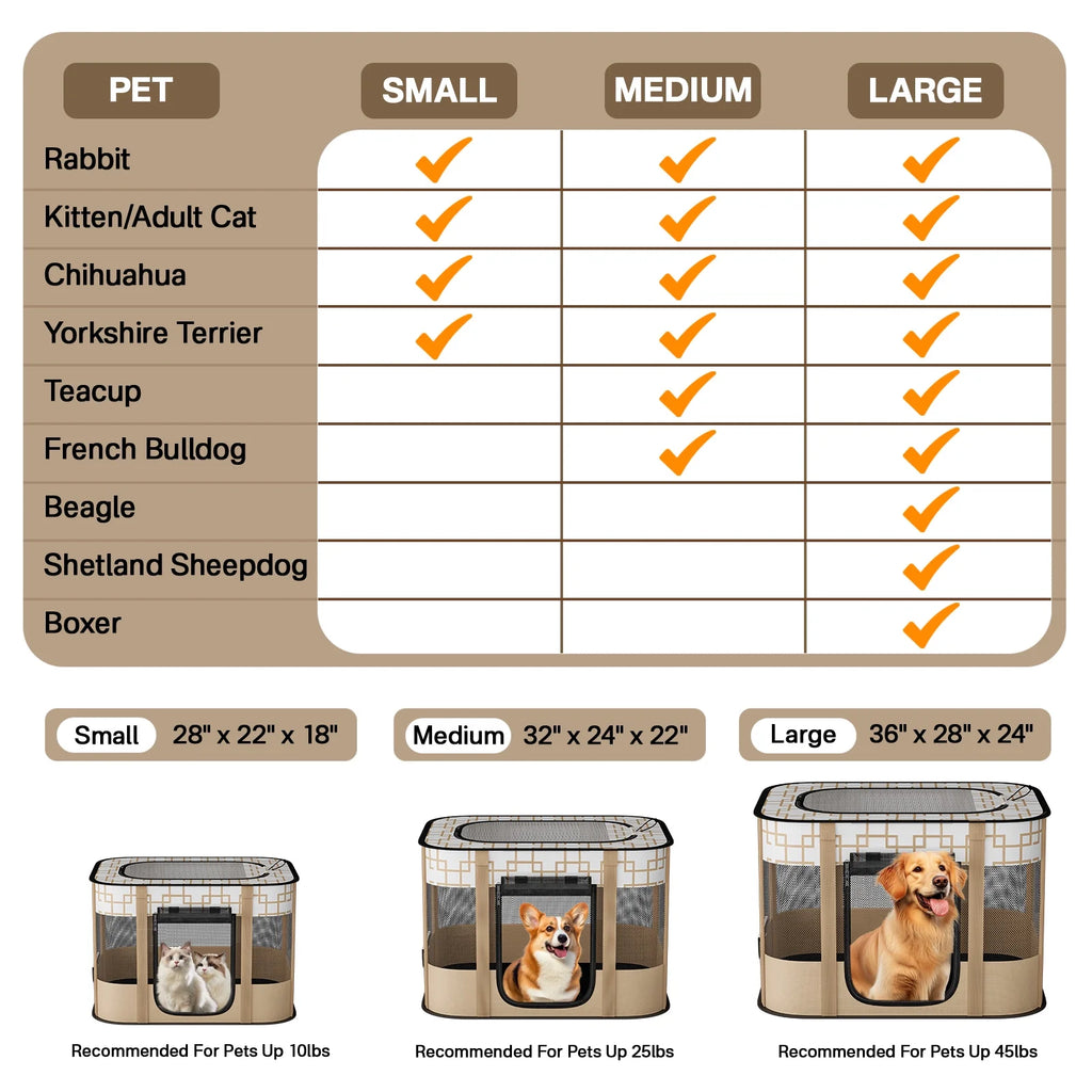Foldable Pet Playpen with Removable Shade Cover G650