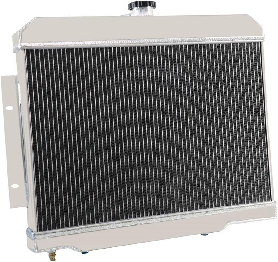 3 Row Core Aluminum Radiator with 2 x 12" Fans and Thermostat Relay Wire Kit for Jeep CJ5 CJ6 CJ7 Scrambler G3047