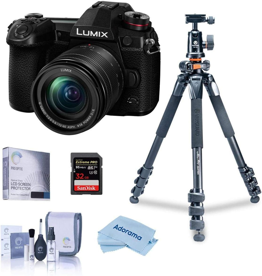 4K Mirrorless Camera with 12-60mm Lens, Vanguard Tripod Kit O383264