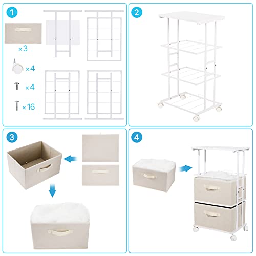 Black 3 Drawer Fabric Dresser G78527