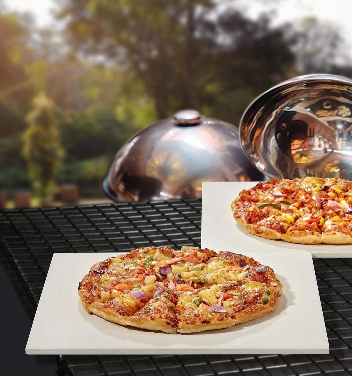 16" Rectangular Cordierite Pizza Stone (2 Pack) M9114