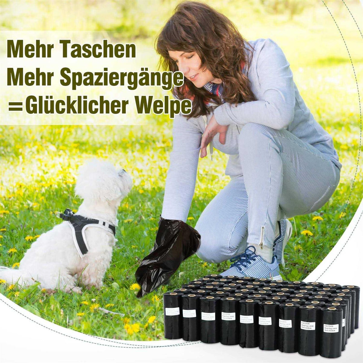 1140 Counts 57 Rolls Unscented Dog Poop Bag A5991