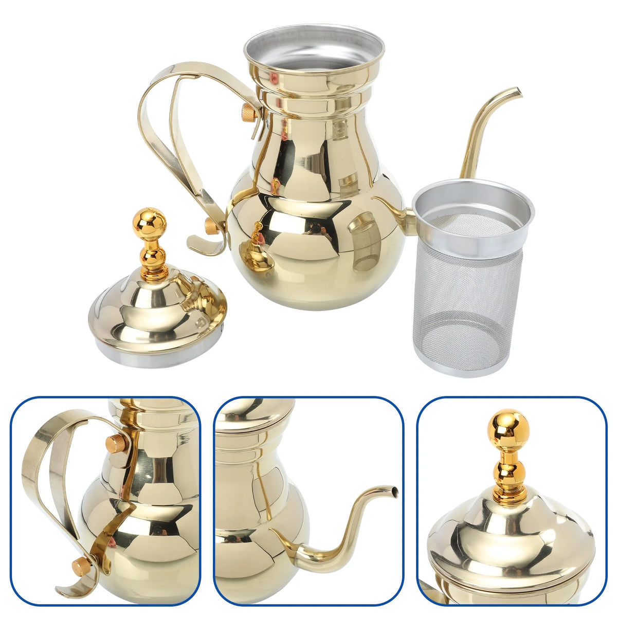 Stainless Steel Coffee Pot Kettle Tea Pot I1813