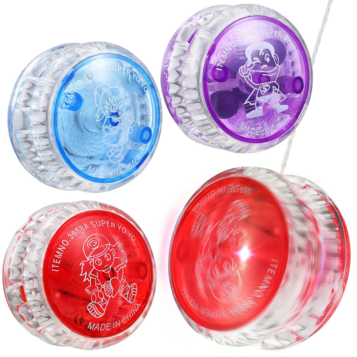 3 Pcs Light Up Flashing Yo-yo Balls Party Favors S9076