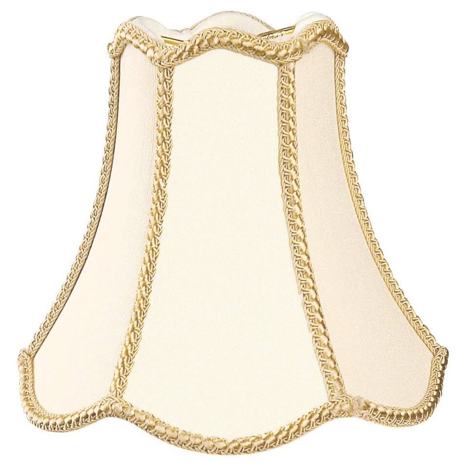 Beige Eggshell Shantung Bell Candelabra Shade (Set of 6) D79990