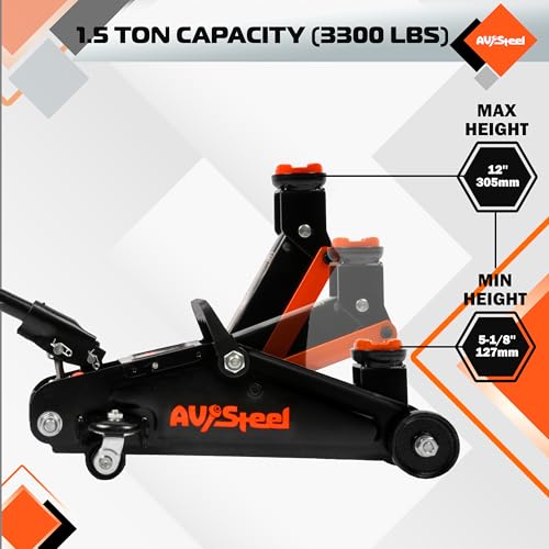 1.5 Ton Hydraulic Trolley Jack with Storage Case M8606
