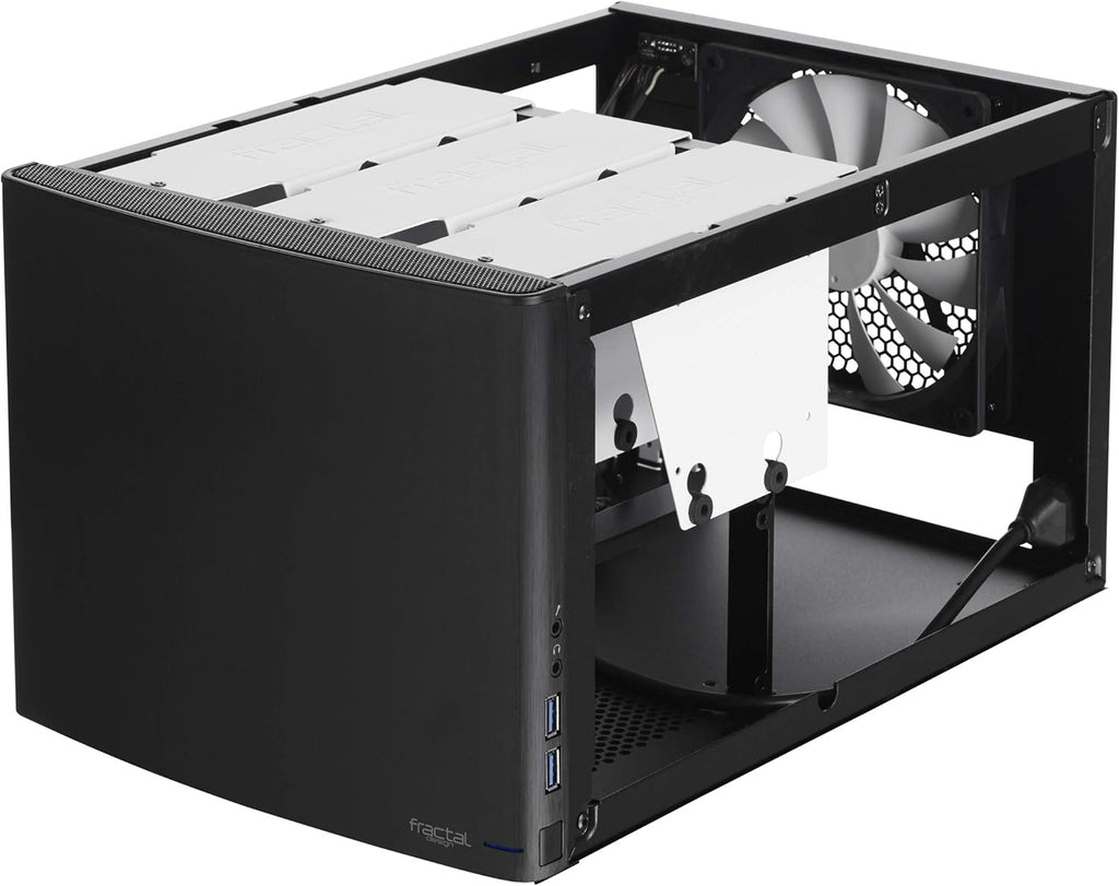 Black Mini ITX Computer Case with 120mm Fans S116632