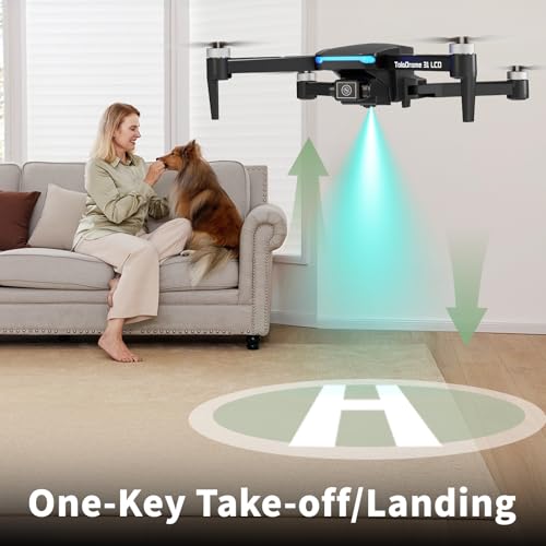 Drone with Camera, LCD Screen Remote Control, Brushless Motor, Foldable D438