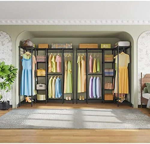 67.5" L Shaped Freestanding Wire Garment Rack R704315