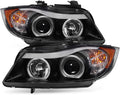 2006-2008 BMW E90 3-Series Sedan LED Halo Chrome Projector Headlights J7256