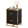 2 Drawer Wood File Cabinet with Metal Legs V16649