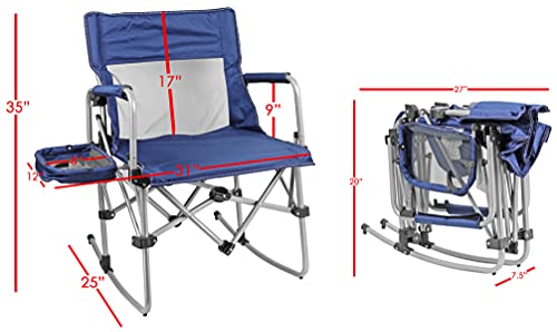 Portable Outdoor Rocking Folding Chair with Side Table H926