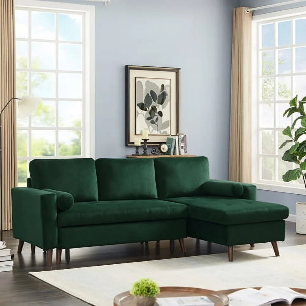 88 inch Reversible Pull out Sleeper Sectional Storage Sofa Bed Y496