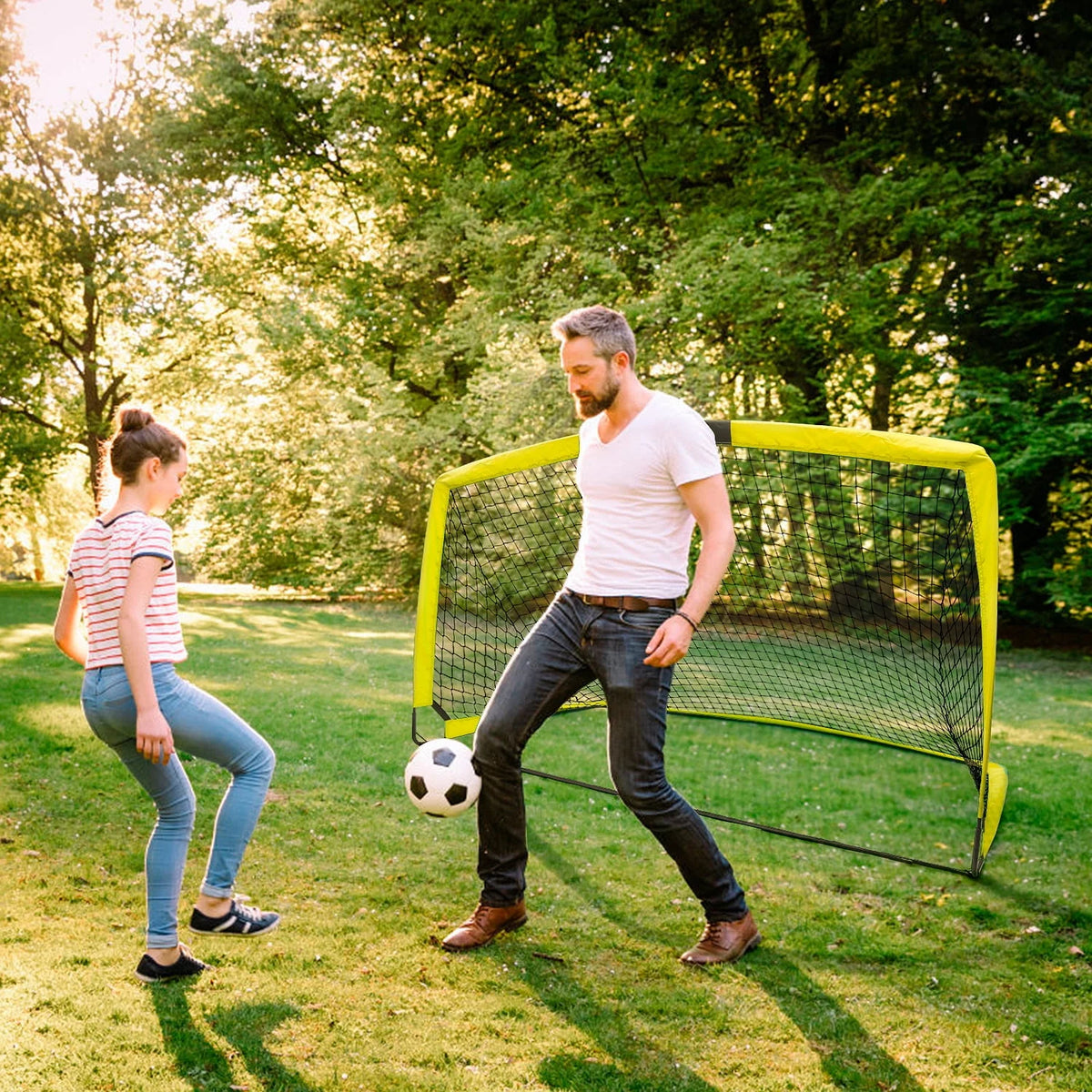6'x4' Set of 2 Foldable Soccer Goals G9930