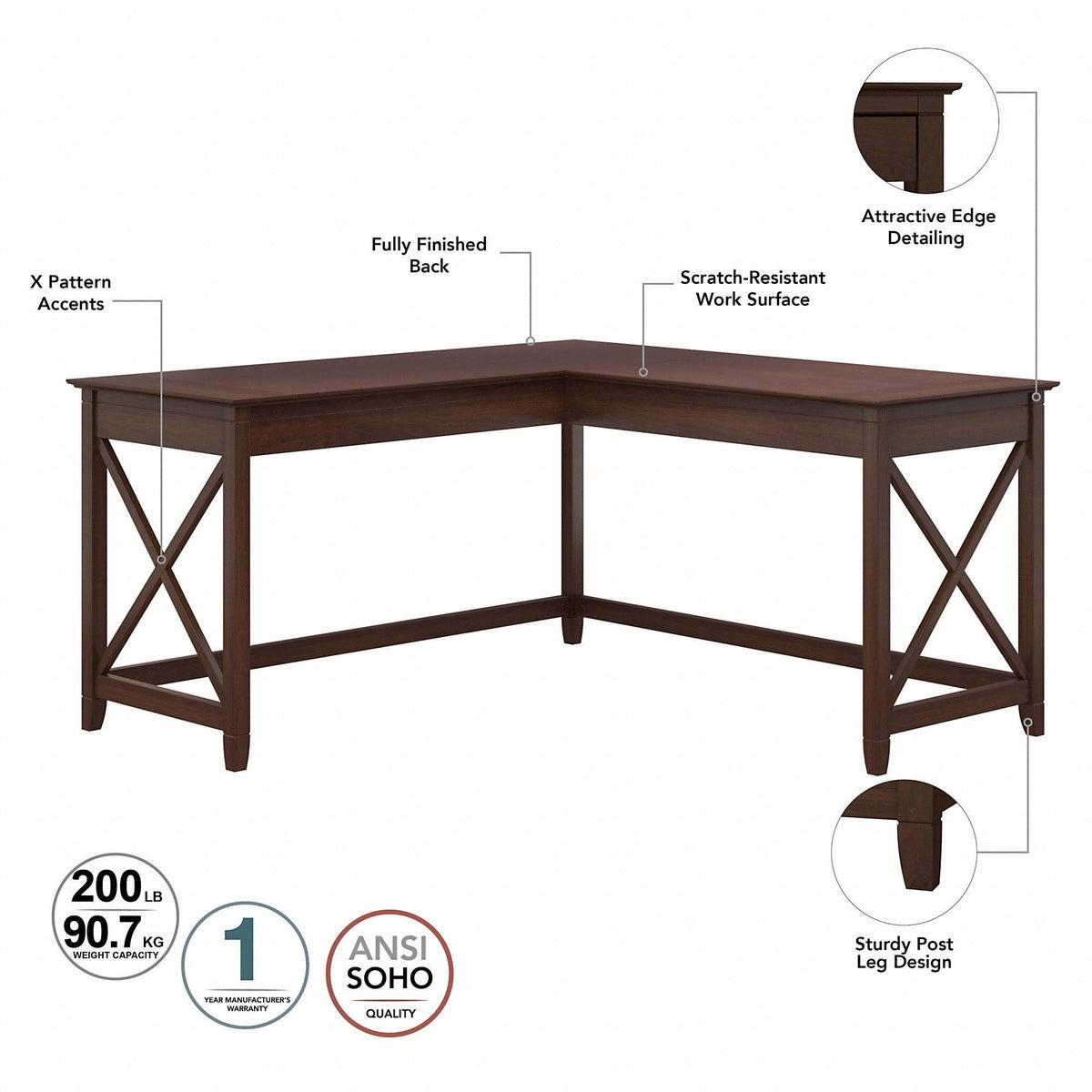 Dark Gray Hickory L Shaped Desk with Hutch and 2 Drawer Mobile File Cabinet R935