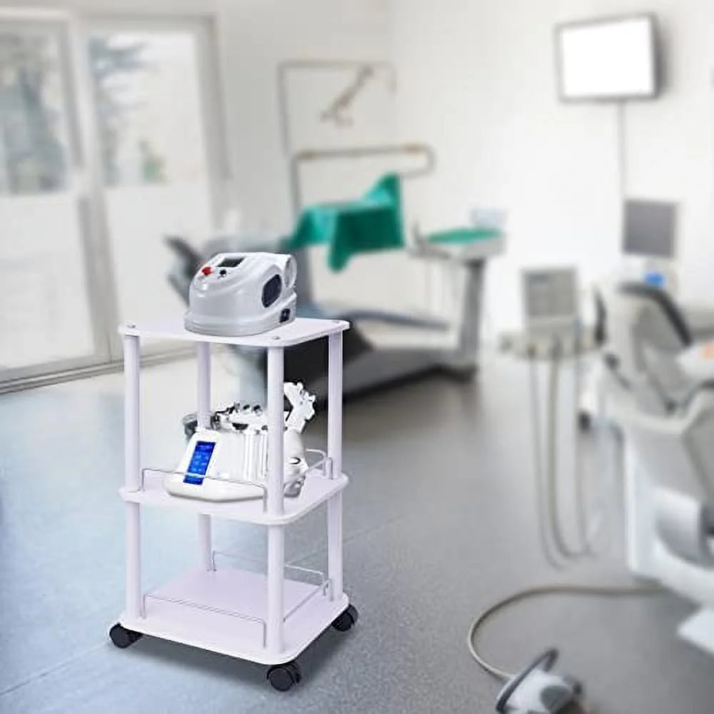 3-Tier Salon Trolley Cart with Rolling Wheels S37388