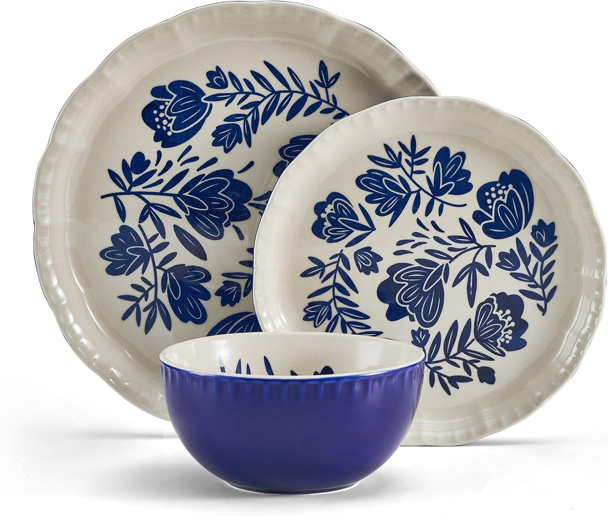 12 Piece Dinnerware Set, Service For 4, Multicolored Y871