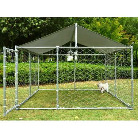 Outdoor Large Dog Kennel With Canopy R807269