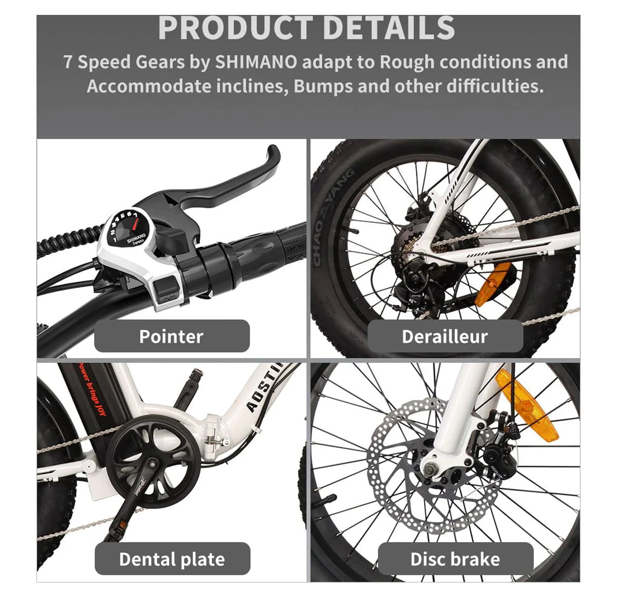 Folding Electric Bike 20 inch Fat Tire 500W 36V 13AH E472068