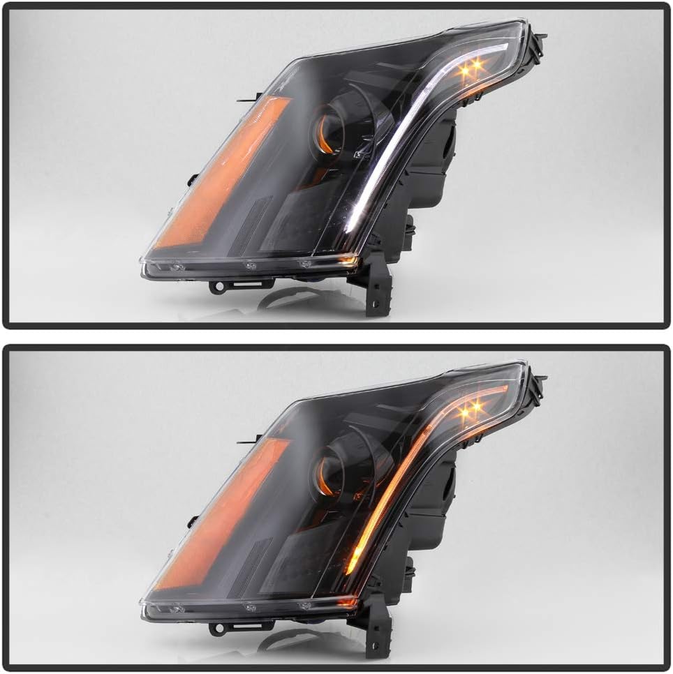 Black Housing Projector Headlights with LED Tube O2855