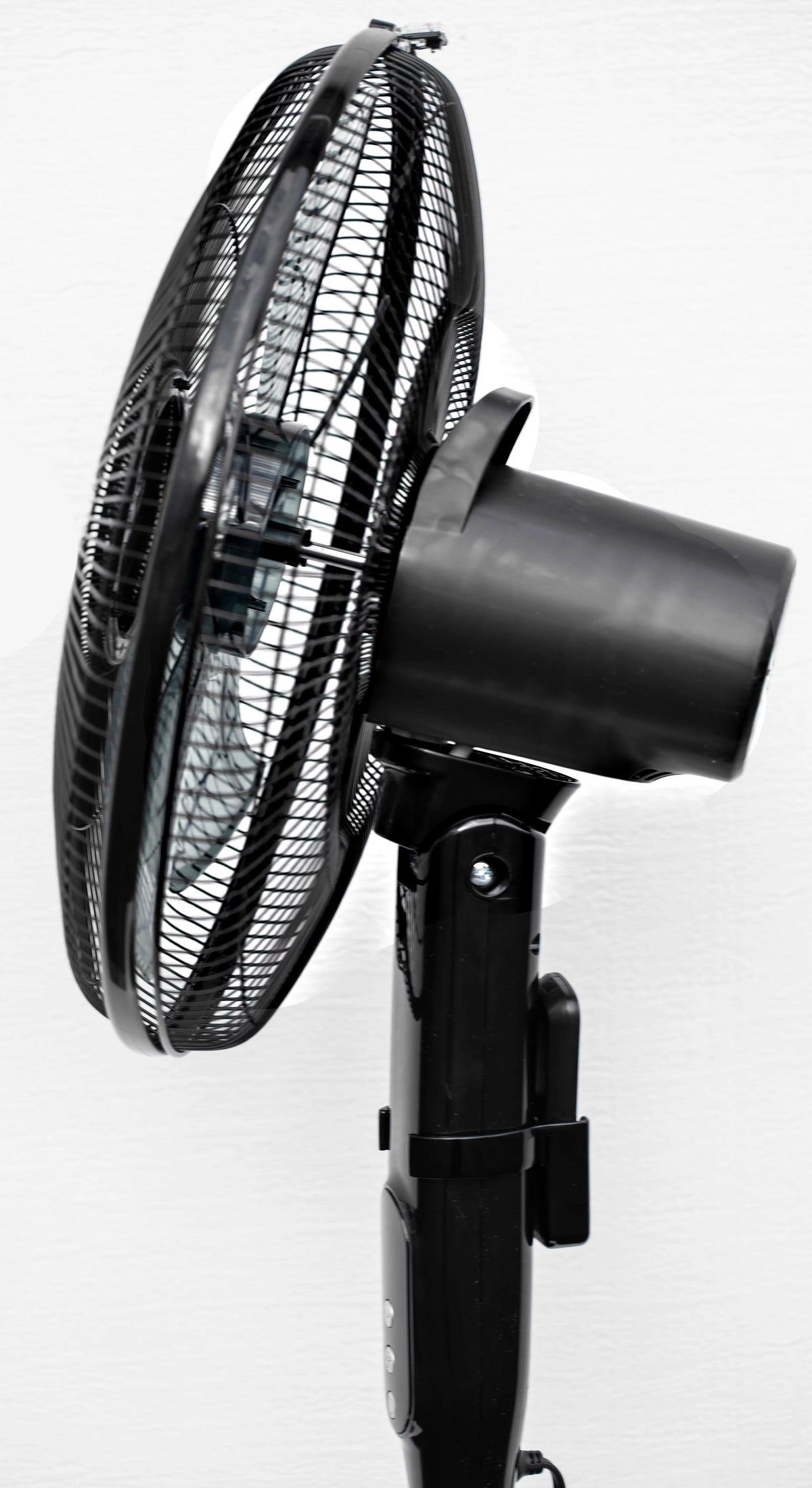 16 12-Speed Adjustable Height Quiet Pedestal Fan with Digital Display & Remote Control, Black K6541