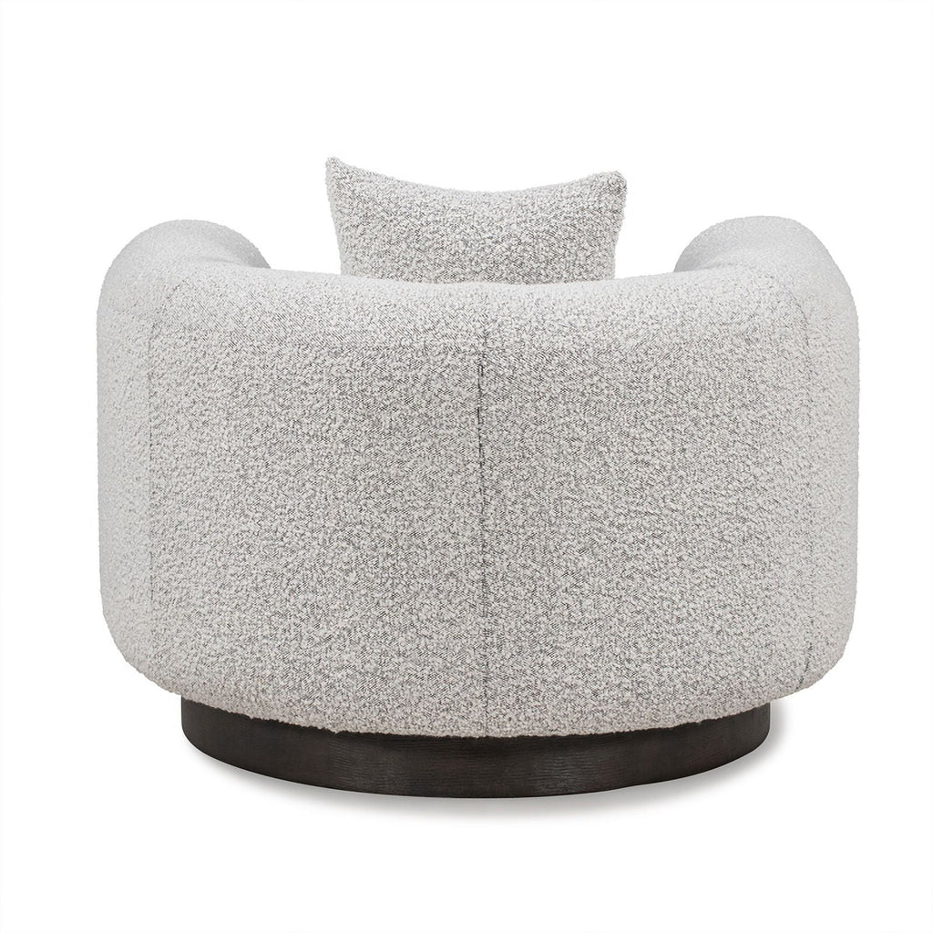 Gray Boucle Fabric Accent Chair N90228