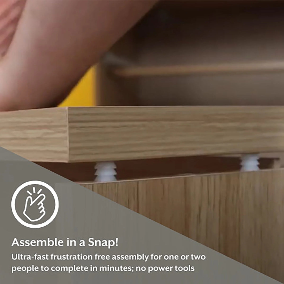 Dark Walnut Open Shelf Nightstand E588