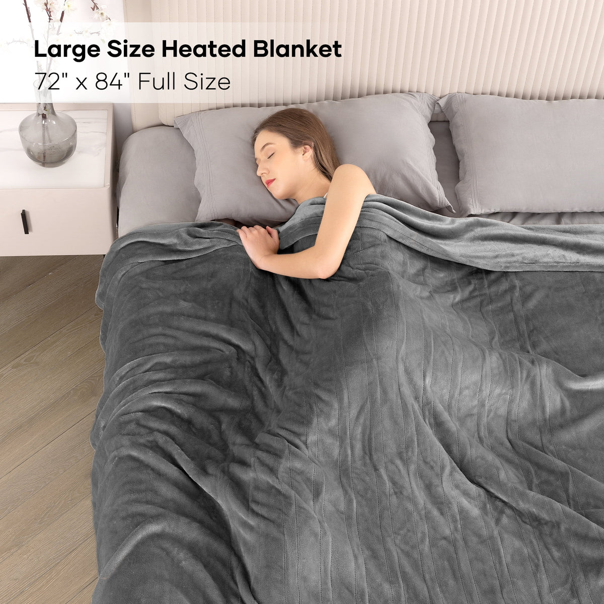 Gray Full Size Electric Blanket A9045