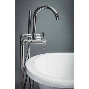 Polished Chrome Floor Mount Tub Filler Faucet P36562
