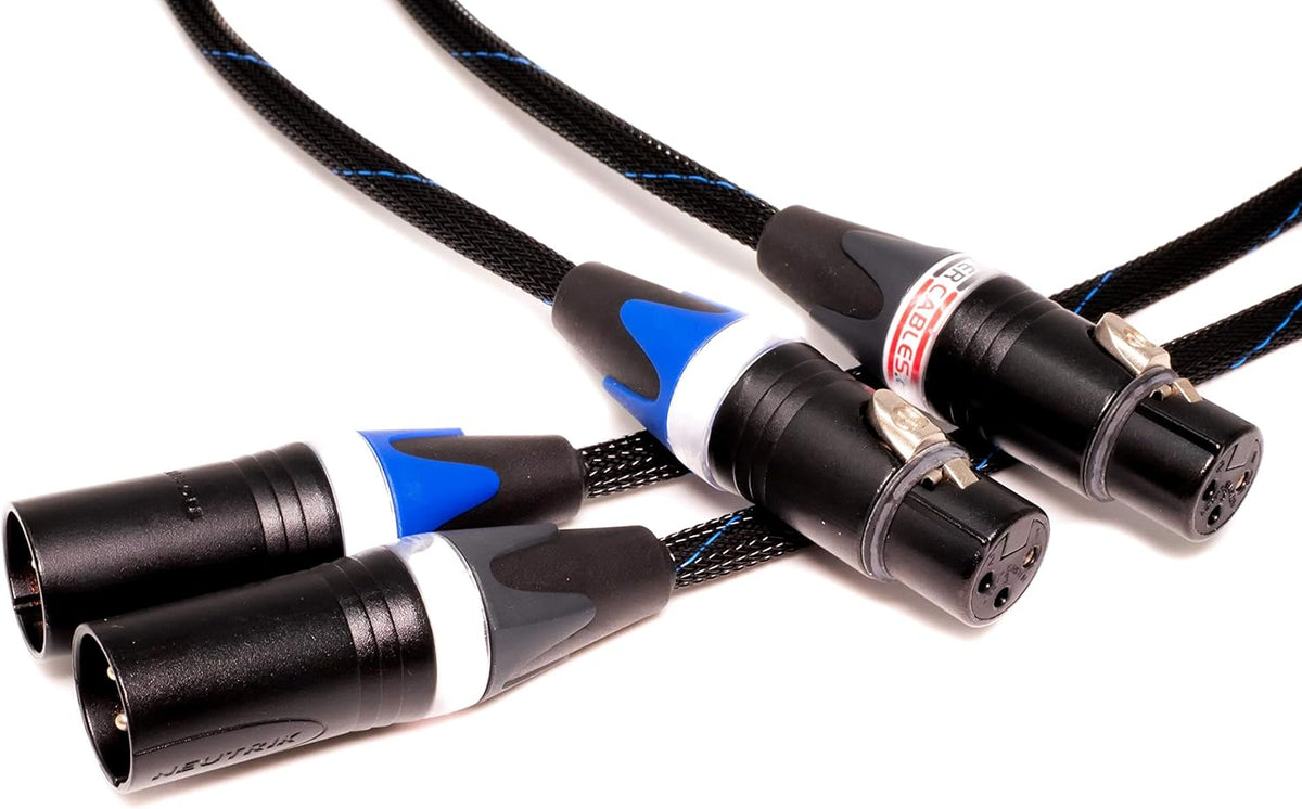 Blue XLR Cables Stereo Pair 3 Feet E700970