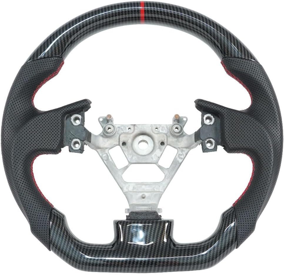 Carbon Fiber Perforated Leather Grip Steering Wheel Z568