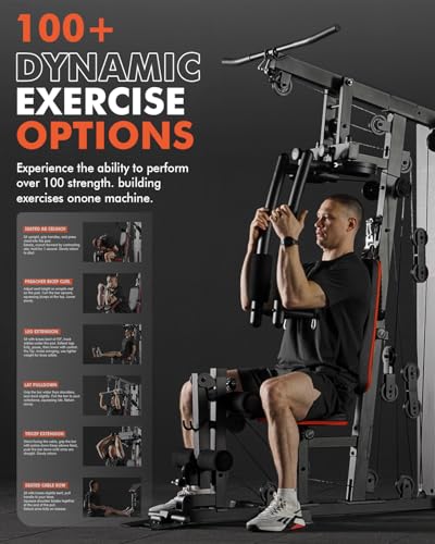 150LBS Weight Stack Multifunctional Home Gym Equipment S50677