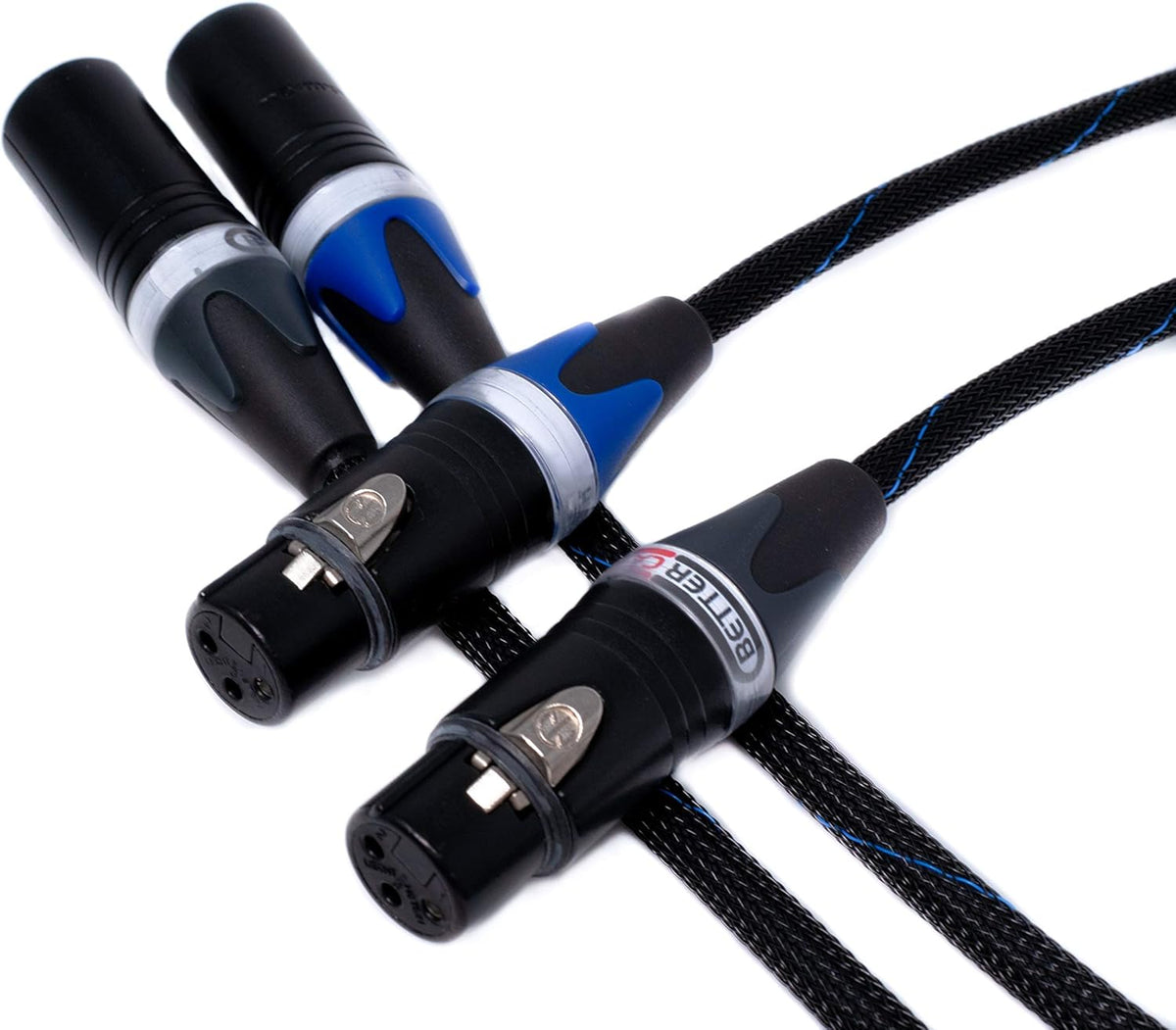 Blue XLR Cables Stereo Pair 3 Feet E700970