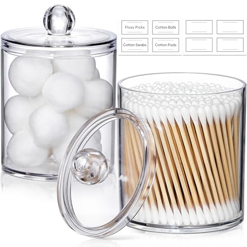 4 Pack Acrylic Qtip Holder Dispenser C4889