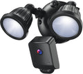 2500 Lumens Floodlight Camera Outdoor Security Cam with Motion-Activated Light White Z608