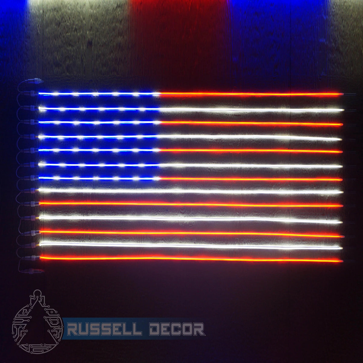 Patriotic American Flag Neon Lights 5'x3' Waterproof Decorations I569230