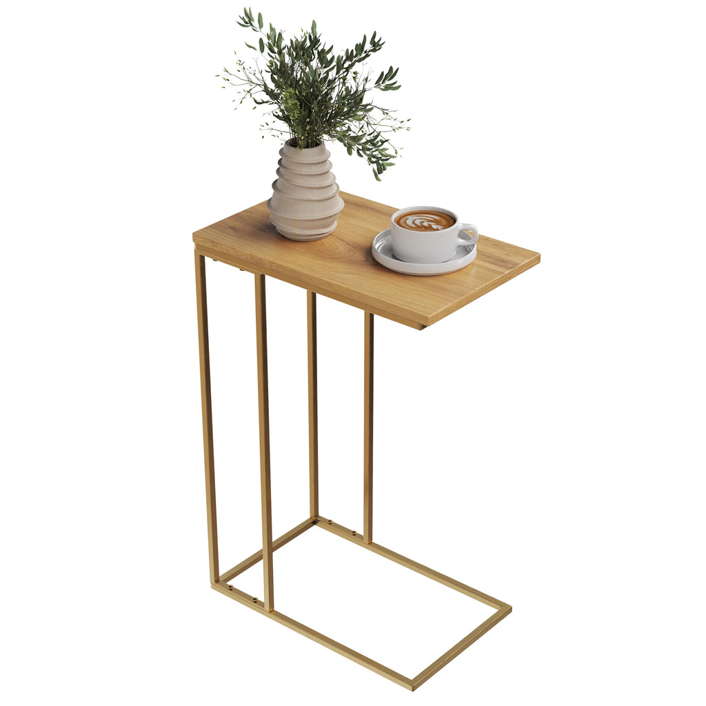 C-Shaped Mango Wood End Table C61626
