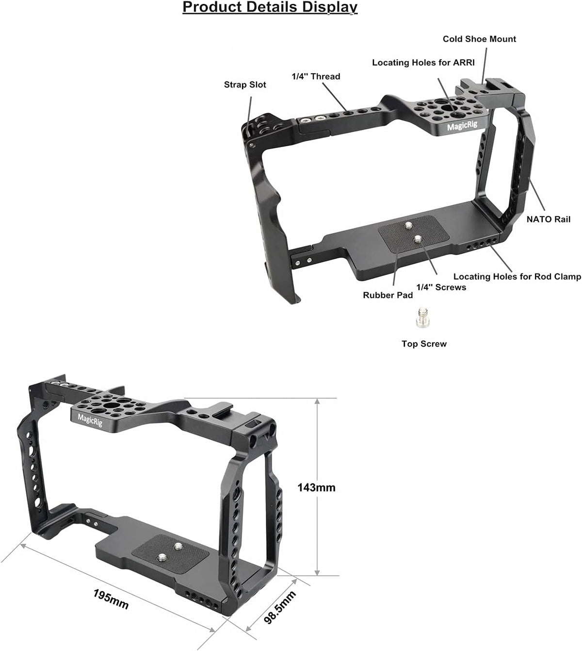 Camera Cage with Top Handle Pack of 2 C9033