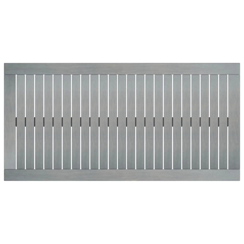 Gray Wooden Coffee Table with Slatted Tabletop D34433