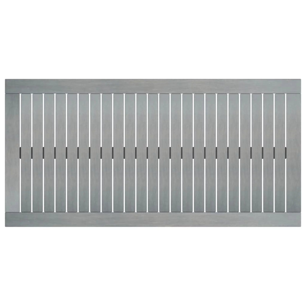 Gray Wooden Coffee Table with Slatted Tabletop D34433