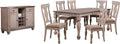 Brown 8 Piece Extendable Wood Dining Set G326